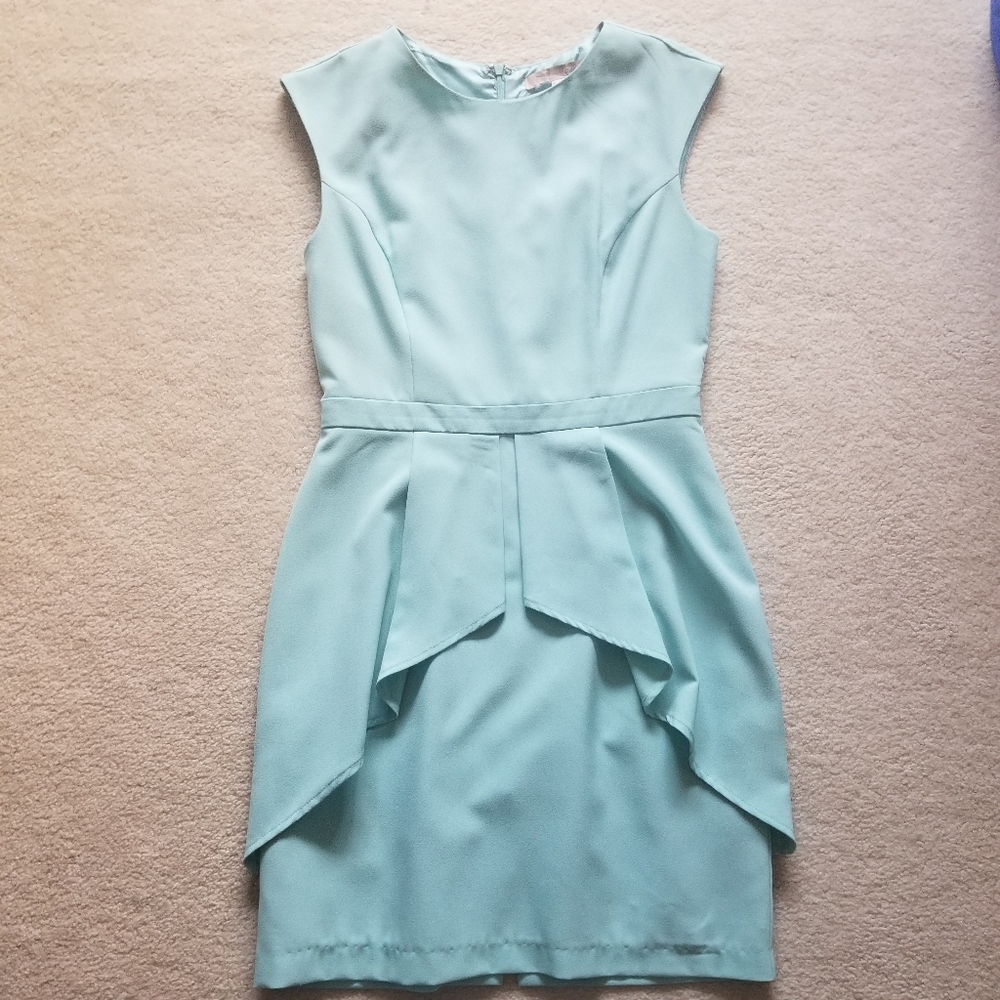 Light Blue Peplum Dress
